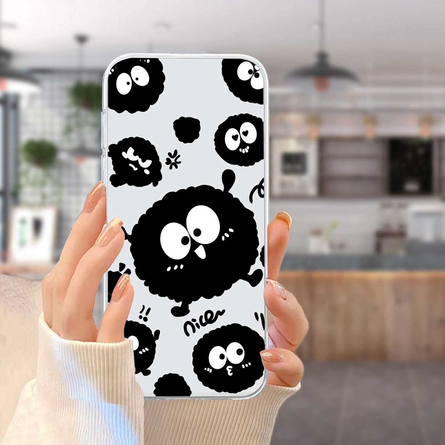 For Samsung Galaxy A06 Case Pattern Printing Soft TPU Back Phone Cover - Black Eyeball