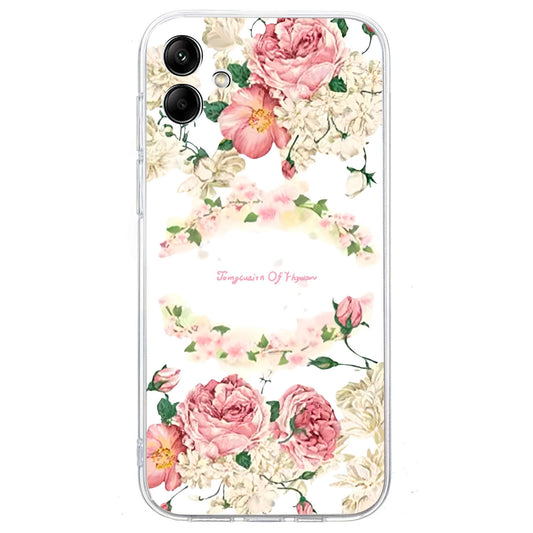 For Samsung Galaxy A06 Case Pattern Printing Soft TPU Back Phone Cover - Rose