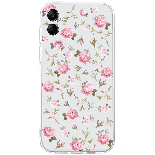 For Samsung Galaxy A06 Case Pattern Printing Soft TPU Back Phone Cover - Pink Floral