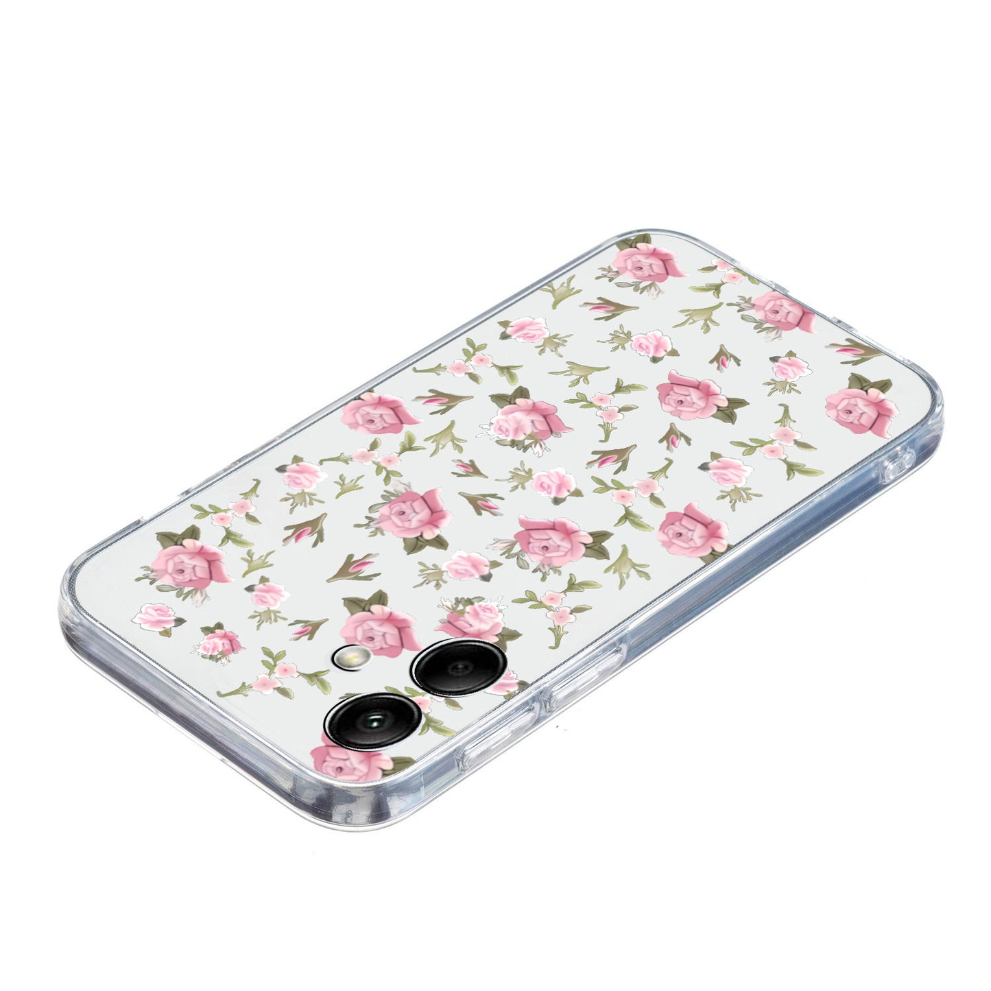 For Samsung Galaxy A06 Case Pattern Printing Soft TPU Back Phone Cover - Pink Floral