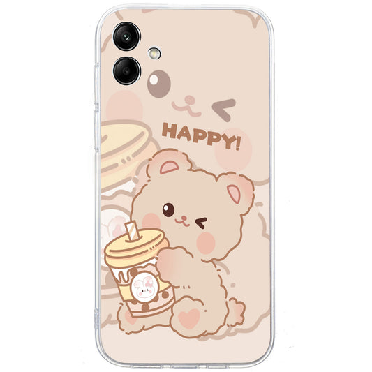 For Samsung Galaxy A06 Case Pattern Printing Soft TPU Back Phone Cover - Bear