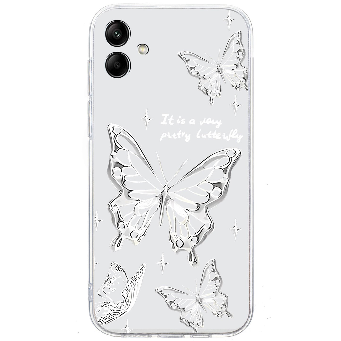 For Samsung Galaxy A06 Case Pattern Printing Soft TPU Back Phone Cover - Butterfly