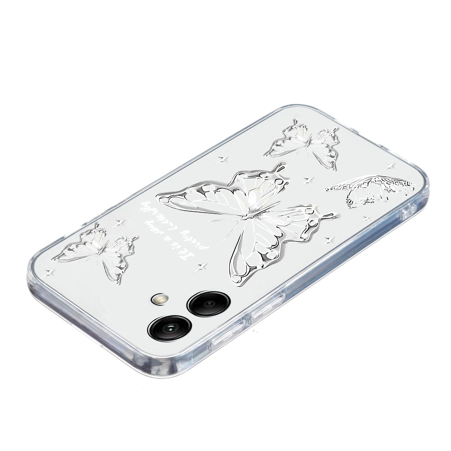 For Samsung Galaxy A06 Case Pattern Printing Soft TPU Back Phone Cover - Butterfly