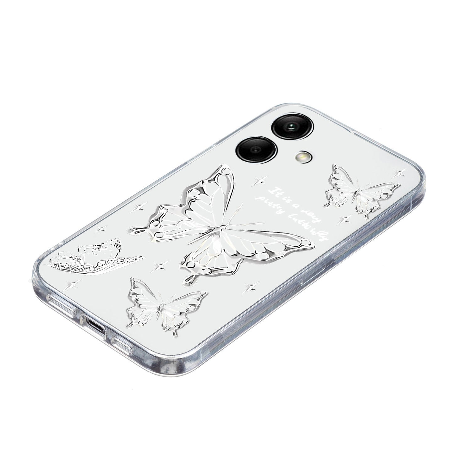 For Samsung Galaxy A06 Case Pattern Printing Soft TPU Back Phone Cover - Butterfly