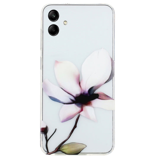 For Samsung Galaxy A06 Case Pattern Printing Soft TPU Back Phone Cover - White Flower