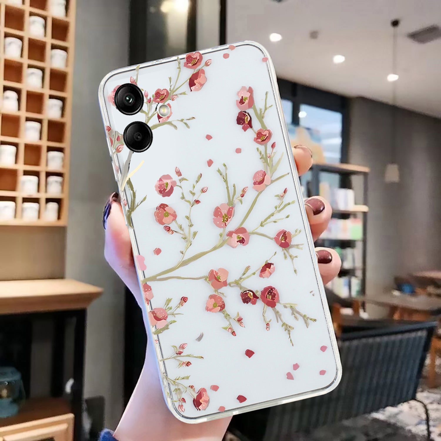 For Samsung Galaxy A06 Case Pattern Printing Soft TPU Back Phone Cover - Flower