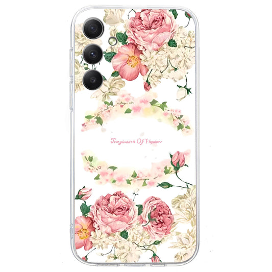 For Samsung Galaxy A16 5G / A16 4G Case Pattern Printing Soft TPU Back Phone Cover - Rose