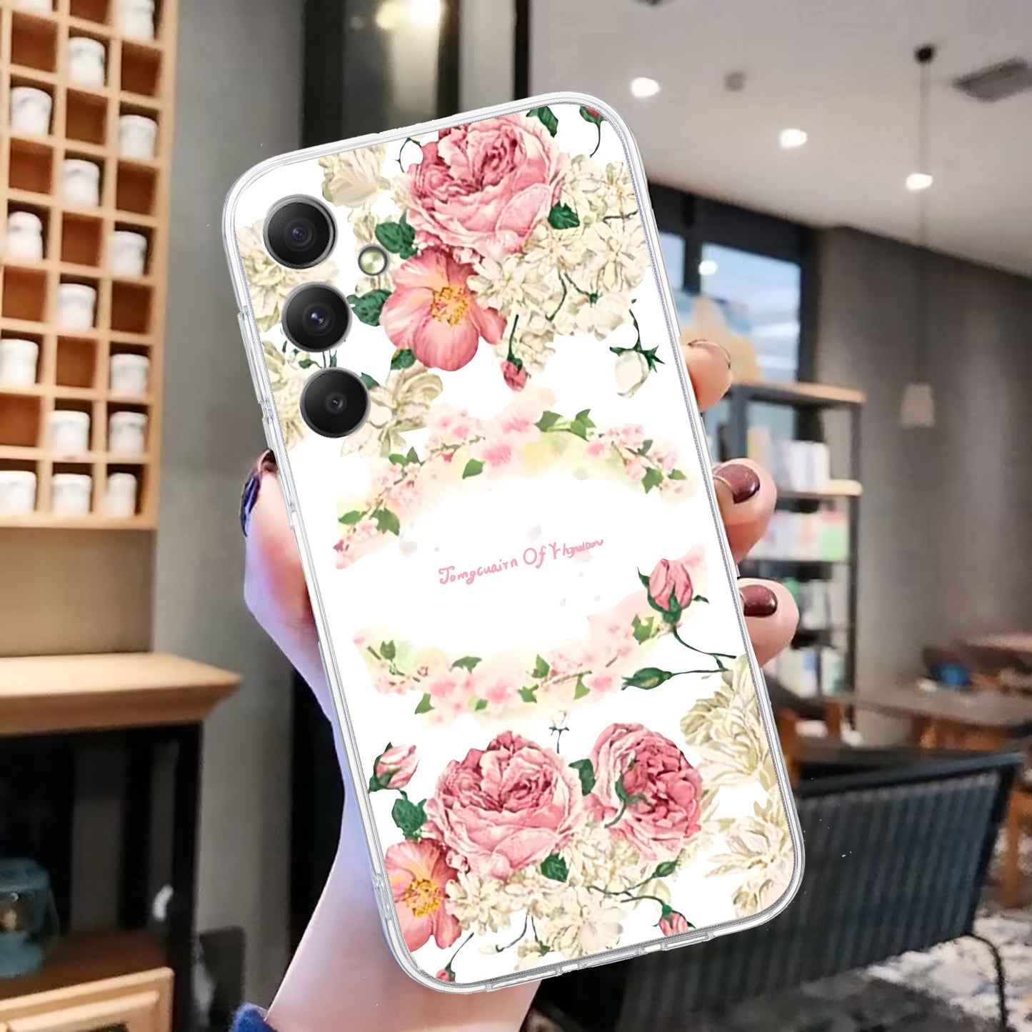 For Samsung Galaxy A16 5G / A16 4G Case Pattern Printing Soft TPU Back Phone Cover - Rose