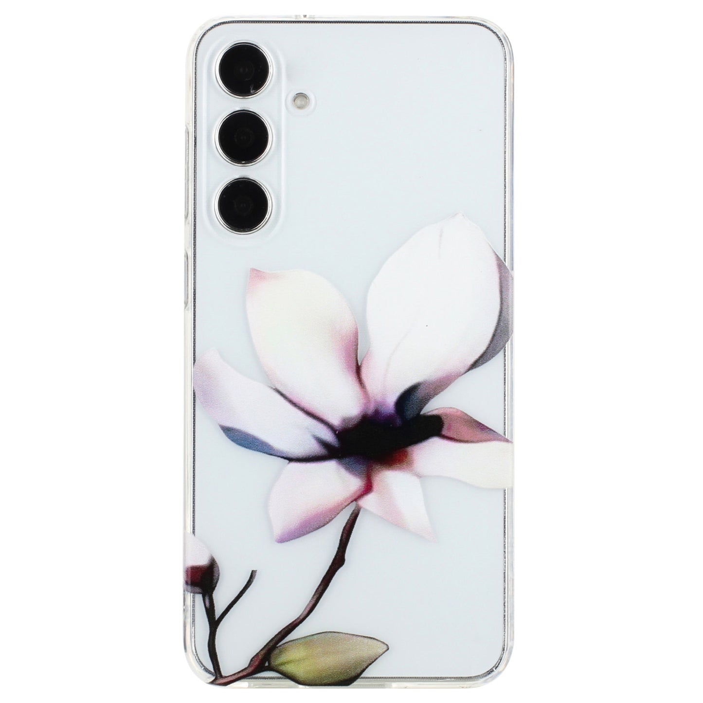 For Samsung Galaxy A16 5G / A16 4G Case Pattern Printing Soft TPU Back Phone Cover - White Flower