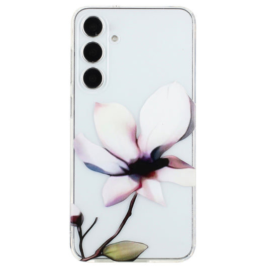 For Samsung Galaxy A16 5G / A16 4G Case Pattern Printing Soft TPU Back Phone Cover - White Flower