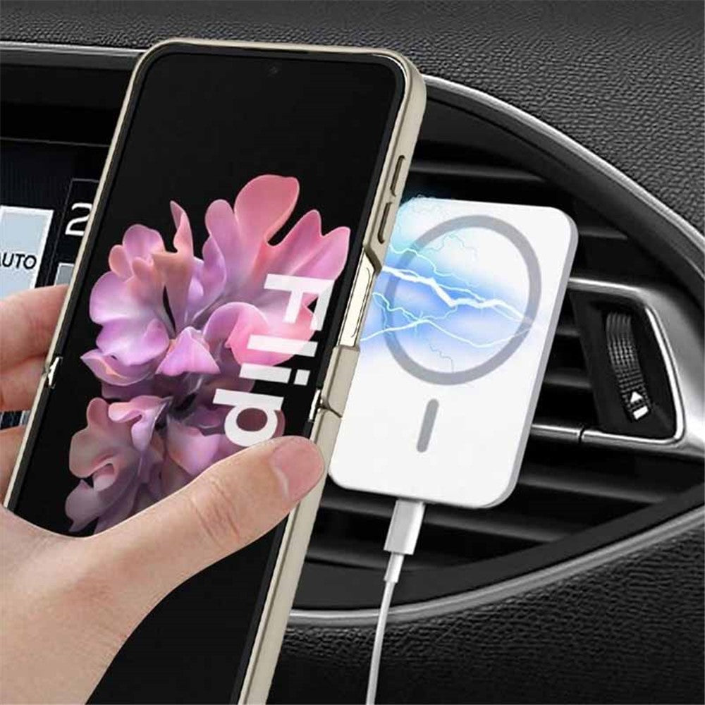 GKK For Samsung Galaxy Z Flip7 FE 5G / Z Flip6 5G Case Compatible with MagSafe PC Phone Cover with Screen Film - Black