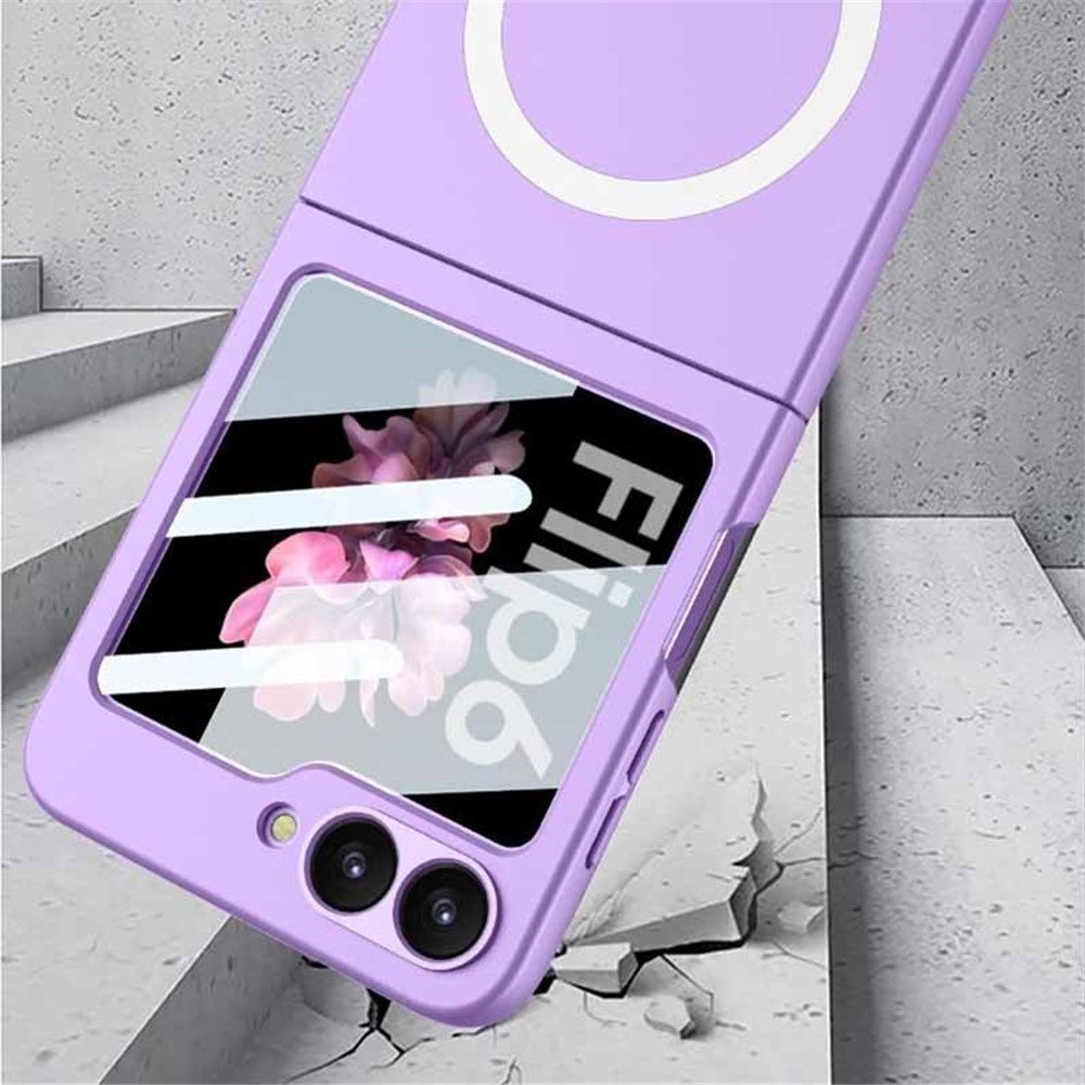 GKK For Samsung Galaxy Z Flip7 FE 5G / Z Flip6 5G Case Compatible with MagSafe PC Phone Cover with Screen Film - Pink