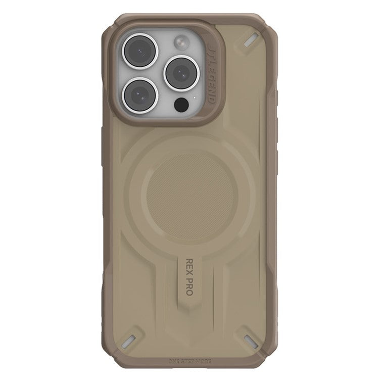 JTLEGEND REX Pro Kooling Mag Series For iPhone 16 Pro Magnetic Case PC+TPU Shockproof Phone Cover - Khaki