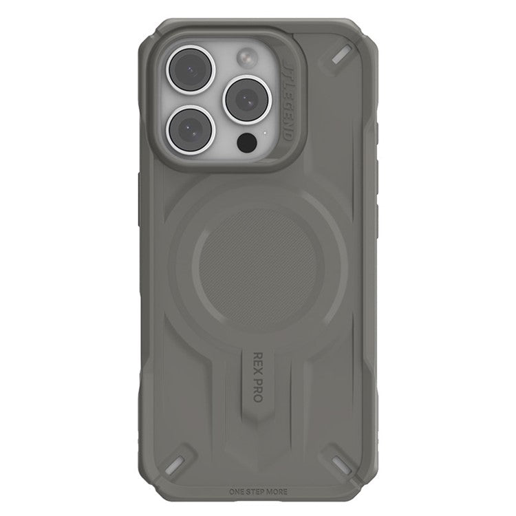JTLEGEND REX Pro Kooling Mag Series For iPhone 16 Pro Magnetic Case PC+TPU Shockproof Phone Cover - Grey