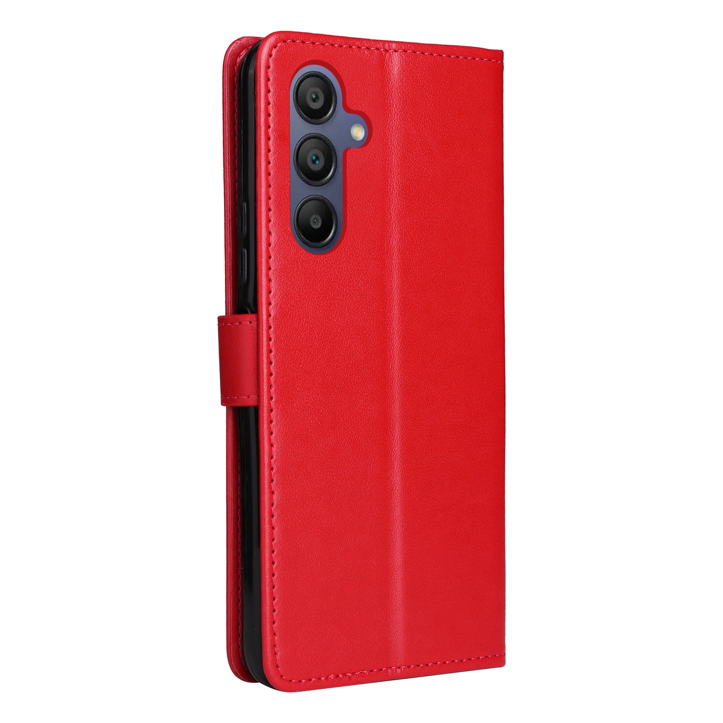 KT Imprinting Flower Series-4 For Samsung Galaxy A16 5G / A16 4G Case Cat Bee Pattern Flip Leather Phone Cover - Red