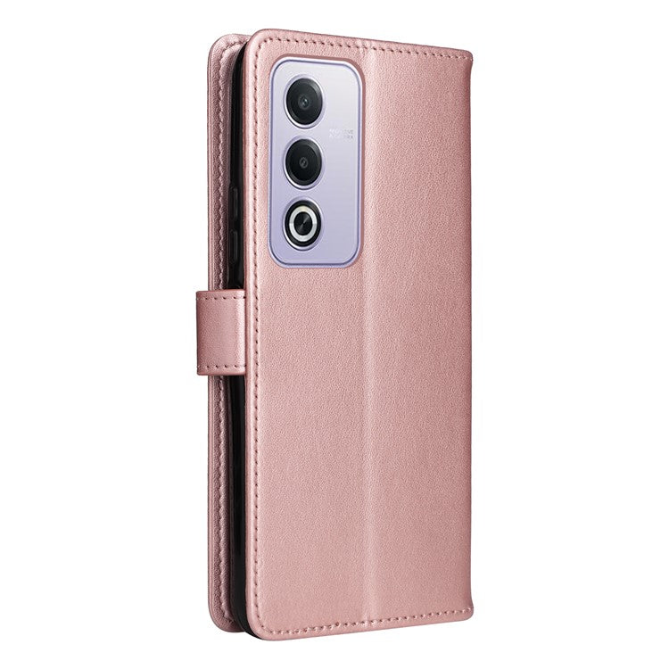 KT Imprinting Flower Series-4 For Oppo A3 Pro (Global) 5G Case Cat Bee Pattern Flip Leather Phone Cover - Rose Gold