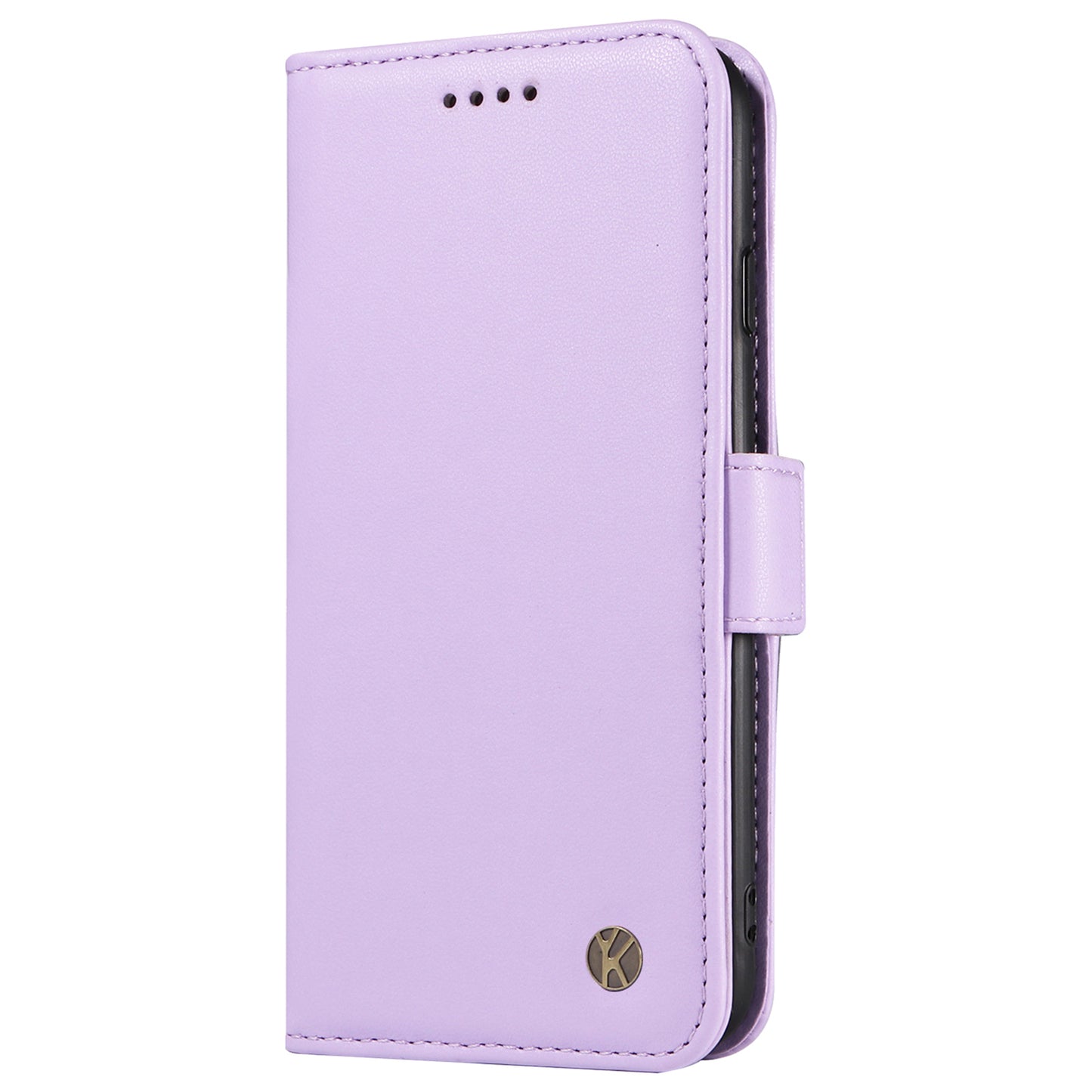 YIKATU YK-003 For Samsung Galaxy A16 5G / A16 4G Case Wallet Stand Leather Phone Cover Side Buckle - Light Purple