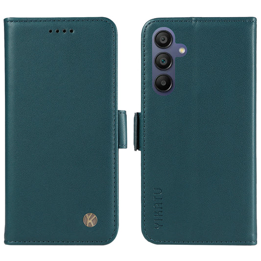 YIKATU YK-003 For Samsung Galaxy A16 5G / A16 4G Case Wallet Stand Leather Phone Cover Side Buckle - Green