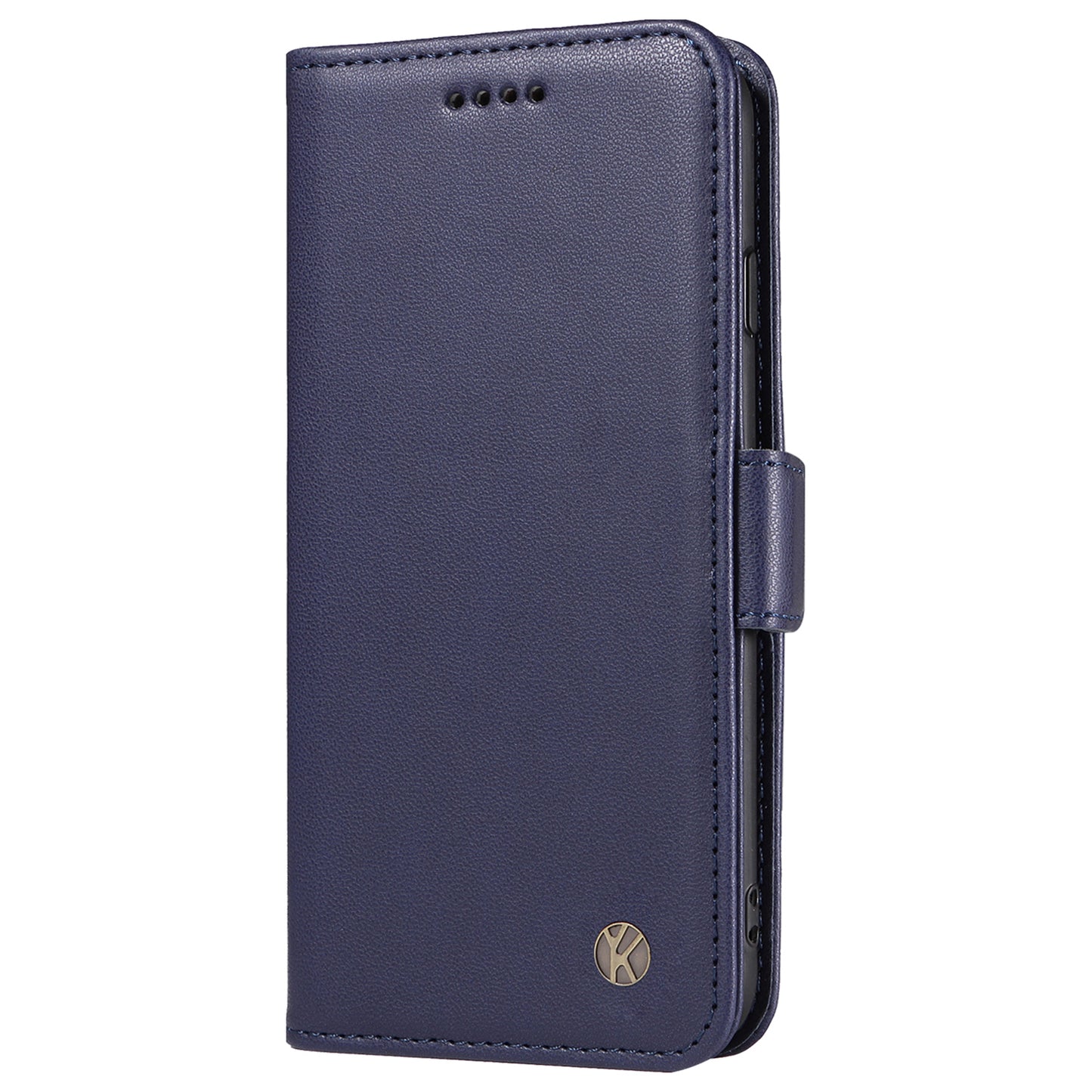 YIKATU YK-003 For Samsung Galaxy A16 5G / A16 4G Case Wallet Stand Leather Phone Cover Side Buckle - Sapphire