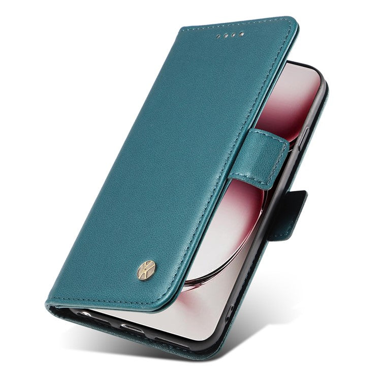 YIKATU YK-003 For Oppo Reno12 Pro 5G (Global) / (China) Case Wallet Stand Leather Phone Cover Side Buckle - Green