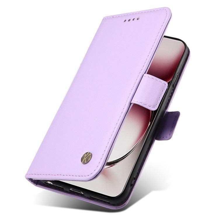 YIKATU YK-003 For Oppo Reno12 Pro 5G (Global) / (China) Case Wallet Stand Leather Phone Cover Side Buckle - Light Purple