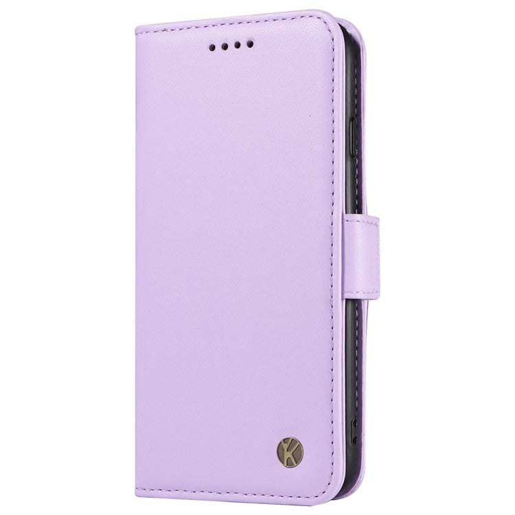 YIKATU YK-003 For Oppo Reno12 Pro 5G (Global) / (China) Case Wallet Stand Leather Phone Cover Side Buckle - Light Purple