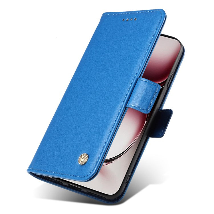 YIKATU YK-003 For Oppo Reno12 Pro 5G (Global) / (China) Case Wallet Stand Leather Phone Cover Side Buckle - Sky Blue