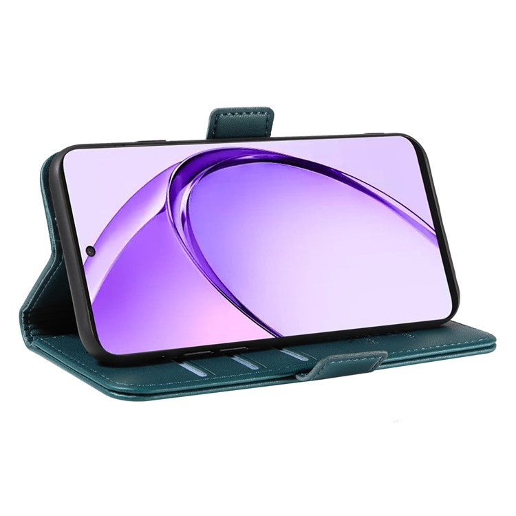 YIKATU YK-003 For Oppo A3 Pro (Global) 5G Case Wallet Stand Leather Phone Cover Side Buckle - Green