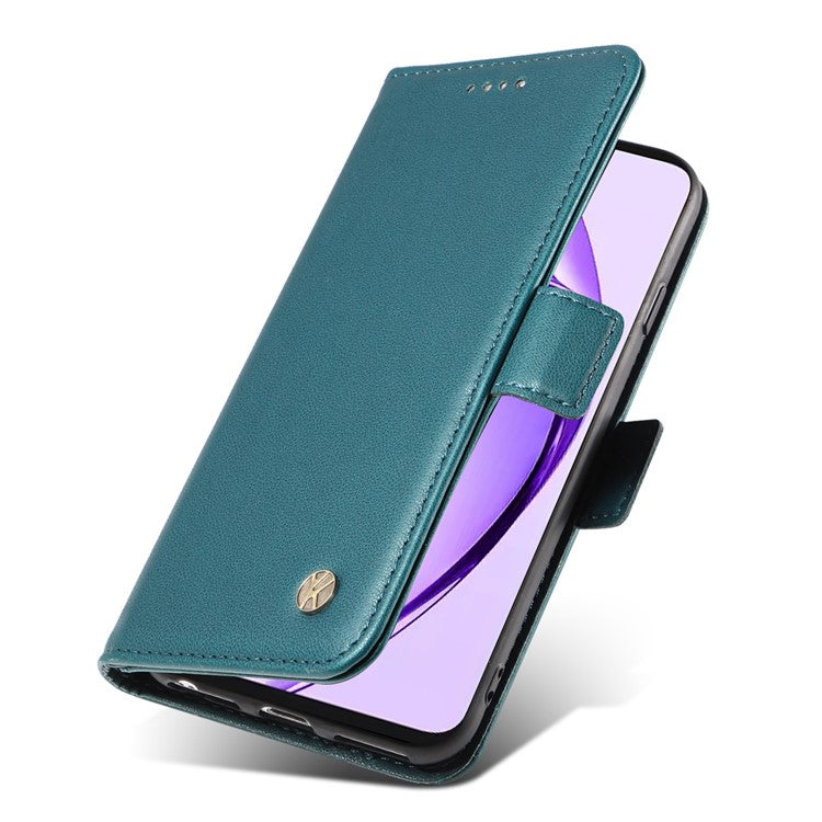 YIKATU YK-003 For Oppo A3 Pro (Global) 5G Case Wallet Stand Leather Phone Cover Side Buckle - Green