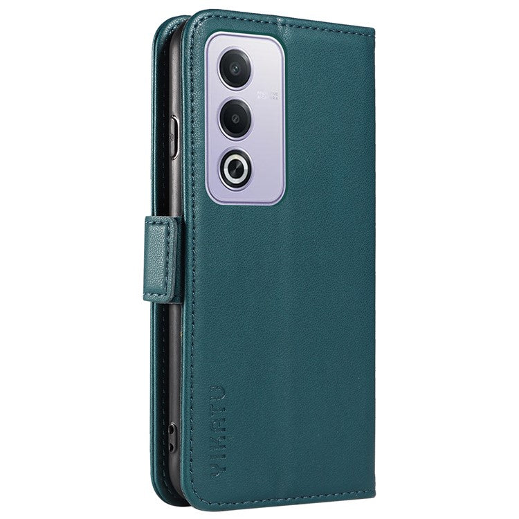 YIKATU YK-003 For Oppo A3 Pro (Global) 5G Case Wallet Stand Leather Phone Cover Side Buckle - Green