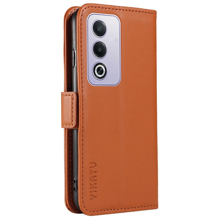 YIKATU YK-003 For Oppo A3 Pro (Global) 5G Case Wallet Stand Leather Phone Cover Side Buckle - Brown