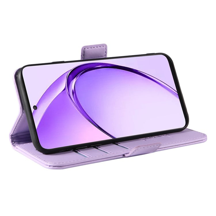 YIKATU YK-003 For Oppo A3 Pro (Global) 5G Case Wallet Stand Leather Phone Cover Side Buckle - Light Purple