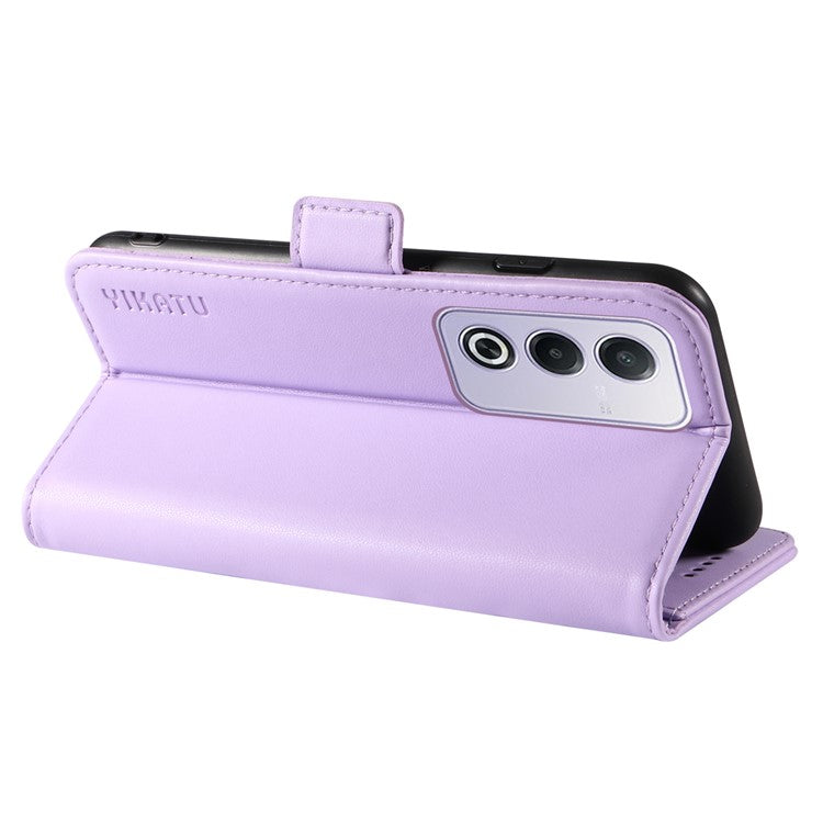 YIKATU YK-003 For Oppo A3 Pro (Global) 5G Case Wallet Stand Leather Phone Cover Side Buckle - Light Purple