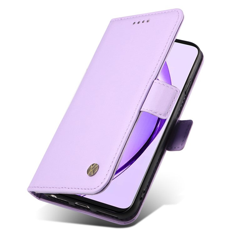 YIKATU YK-003 For Oppo A3 Pro (Global) 5G Case Wallet Stand Leather Phone Cover Side Buckle - Light Purple