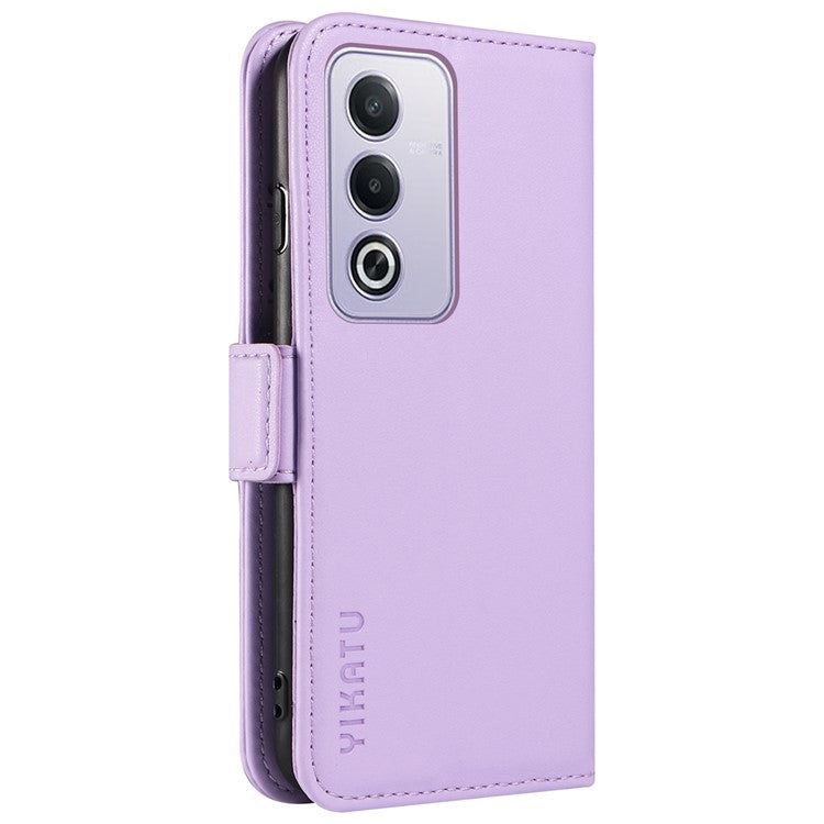 YIKATU YK-003 For Oppo A3 Pro (Global) 5G Case Wallet Stand Leather Phone Cover Side Buckle - Light Purple