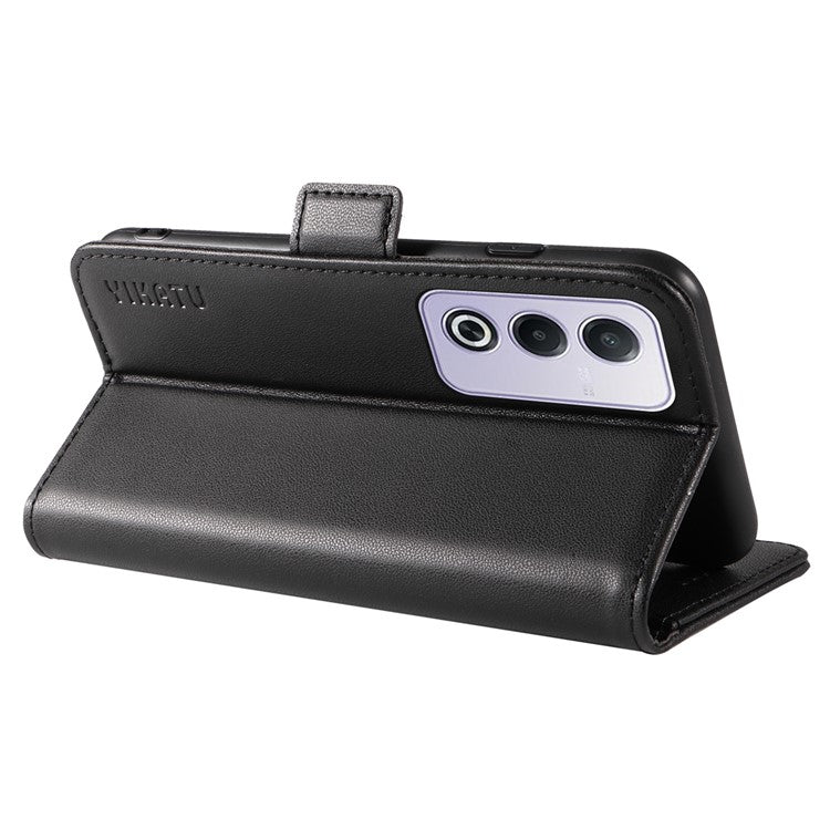 YIKATU YK-003 For Oppo A3 Pro (Global) 5G Case Wallet Stand Leather Phone Cover Side Buckle - Black