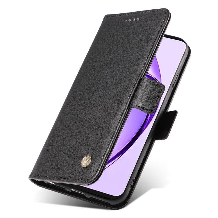 YIKATU YK-003 For Oppo A3 Pro (Global) 5G Case Wallet Stand Leather Phone Cover Side Buckle - Black