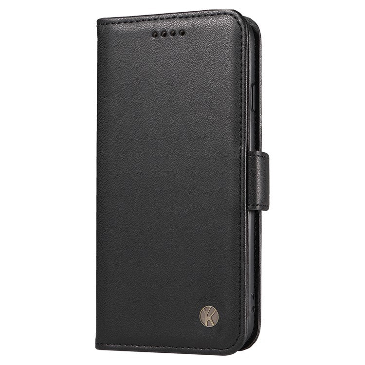YIKATU YK-003 For Oppo A3 Pro (Global) 5G Case Wallet Stand Leather Phone Cover Side Buckle - Black