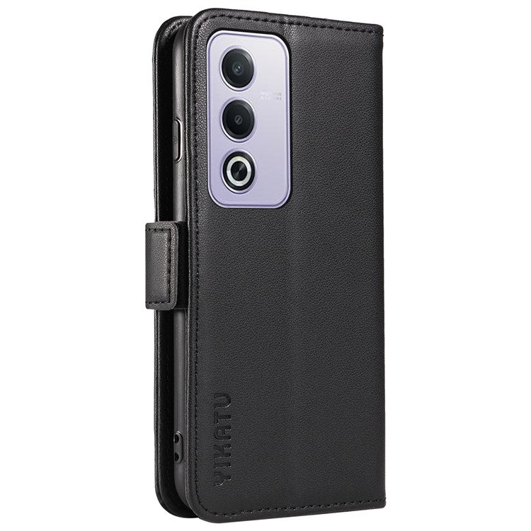 YIKATU YK-003 For Oppo A3 Pro (Global) 5G Case Wallet Stand Leather Phone Cover Side Buckle - Black