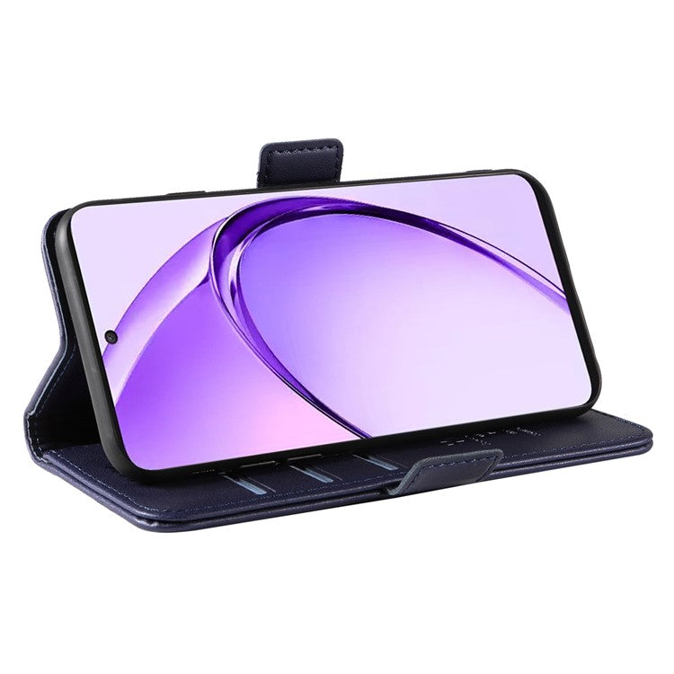 YIKATU YK-003 For Oppo A3 Pro (Global) 5G Case Wallet Stand Leather Phone Cover Side Buckle - Sapphire