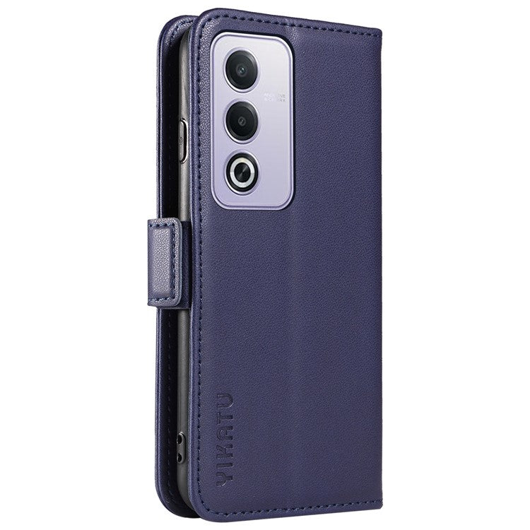 YIKATU YK-003 For Oppo A3 Pro (Global) 5G Case Wallet Stand Leather Phone Cover Side Buckle - Sapphire