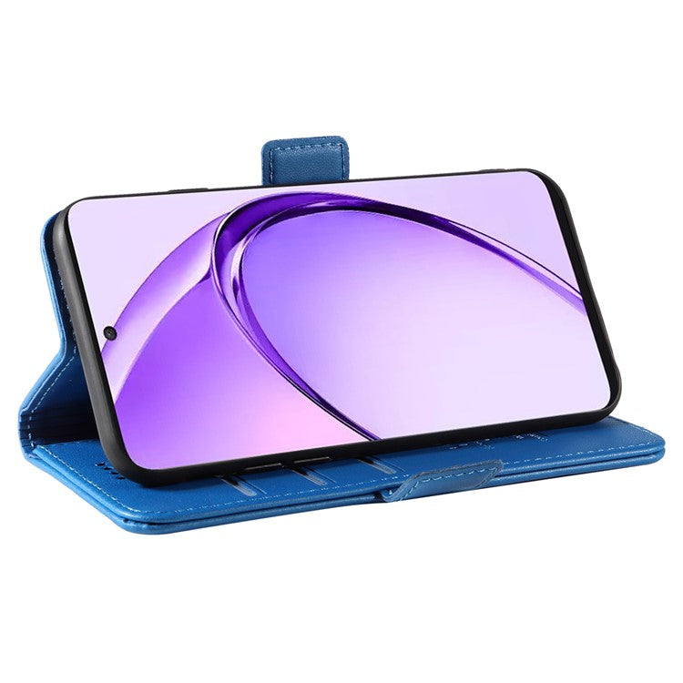 YIKATU YK-003 For Oppo A3 Pro (Global) 5G Case Wallet Stand Leather Phone Cover Side Buckle - Sky Blue