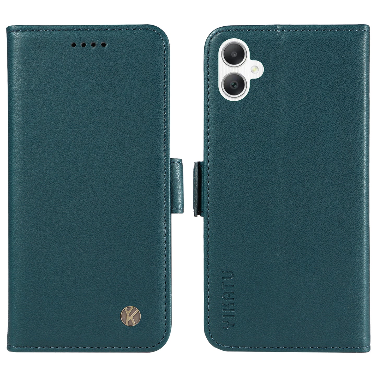 YIKATU YK-003 For Samsung Galaxy A06 Case Wallet Stand Leather Phone Cover Side Buckle - Green
