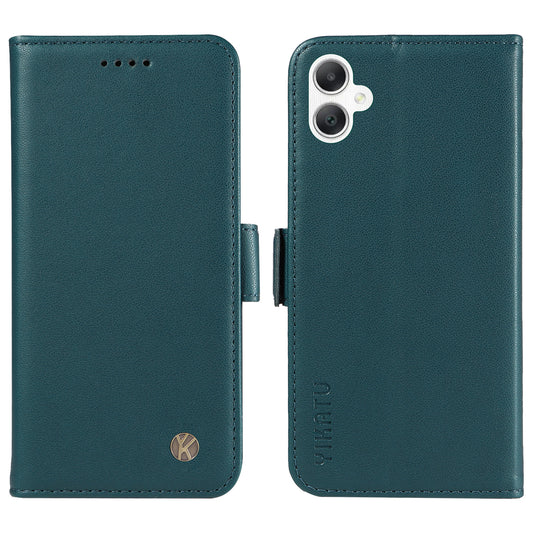 YIKATU YK-003 For Samsung Galaxy A06 Case Wallet Stand Leather Phone Cover Side Buckle - Green