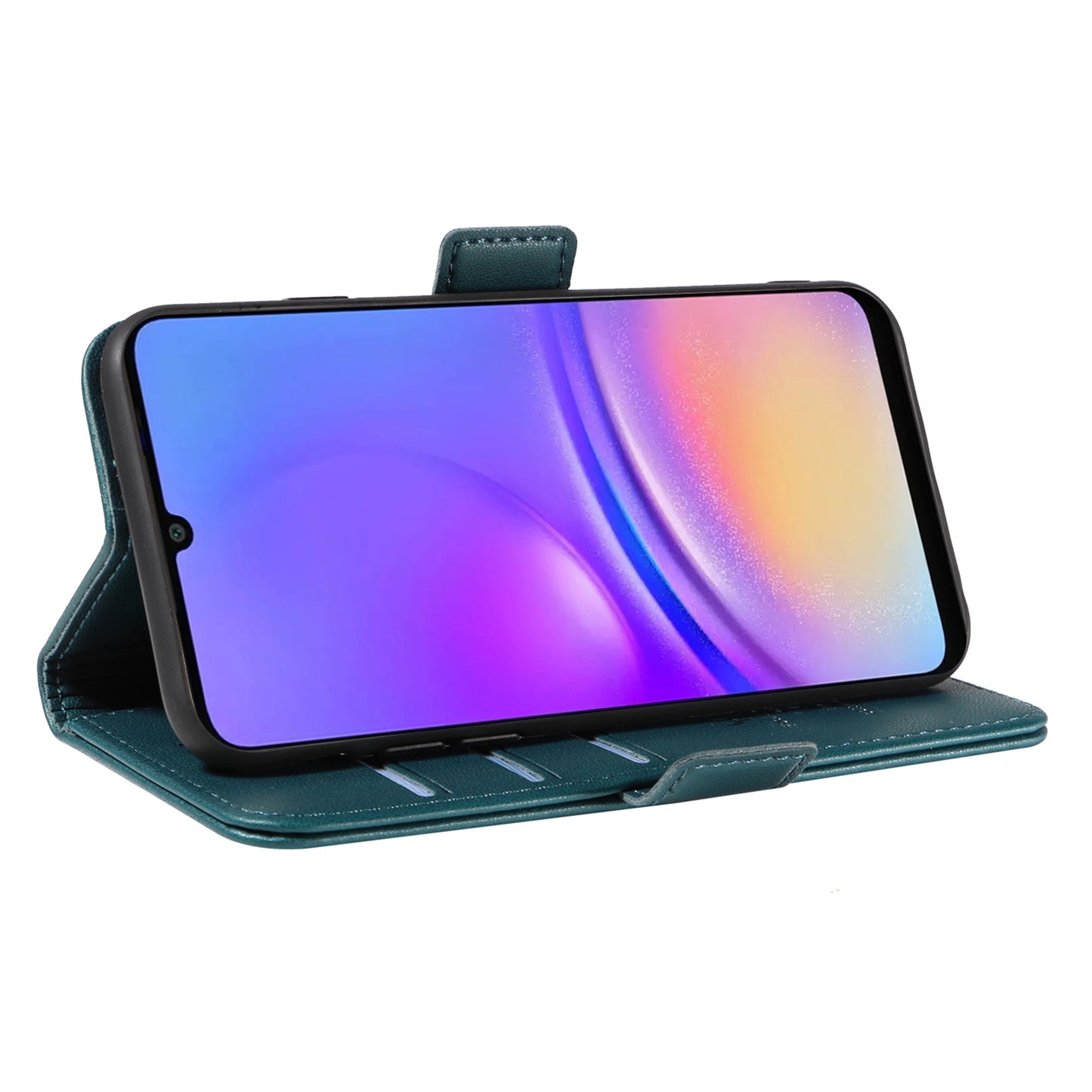 YIKATU YK-003 For Samsung Galaxy A06 Case Wallet Stand Leather Phone Cover Side Buckle - Green