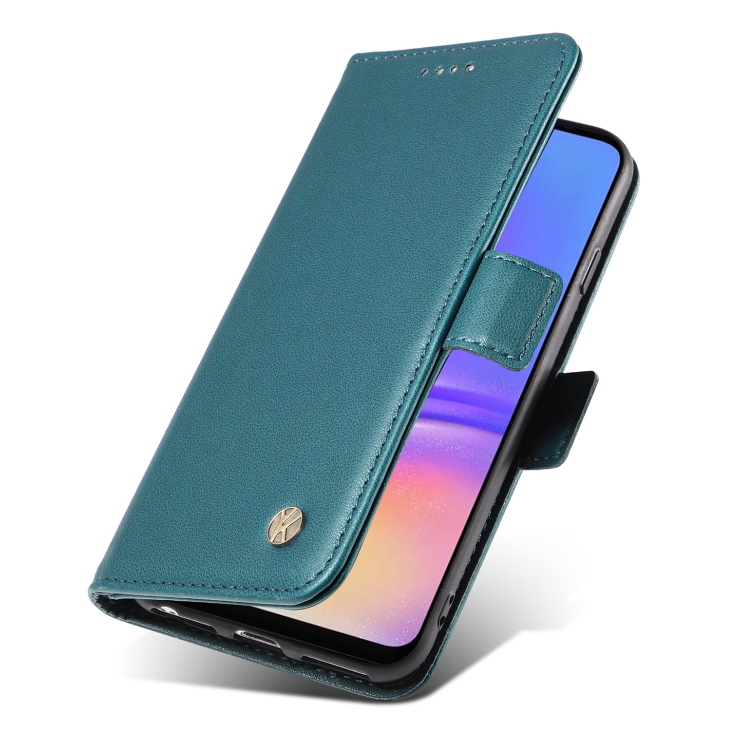 YIKATU YK-003 For Samsung Galaxy A06 Case Wallet Stand Leather Phone Cover Side Buckle - Green