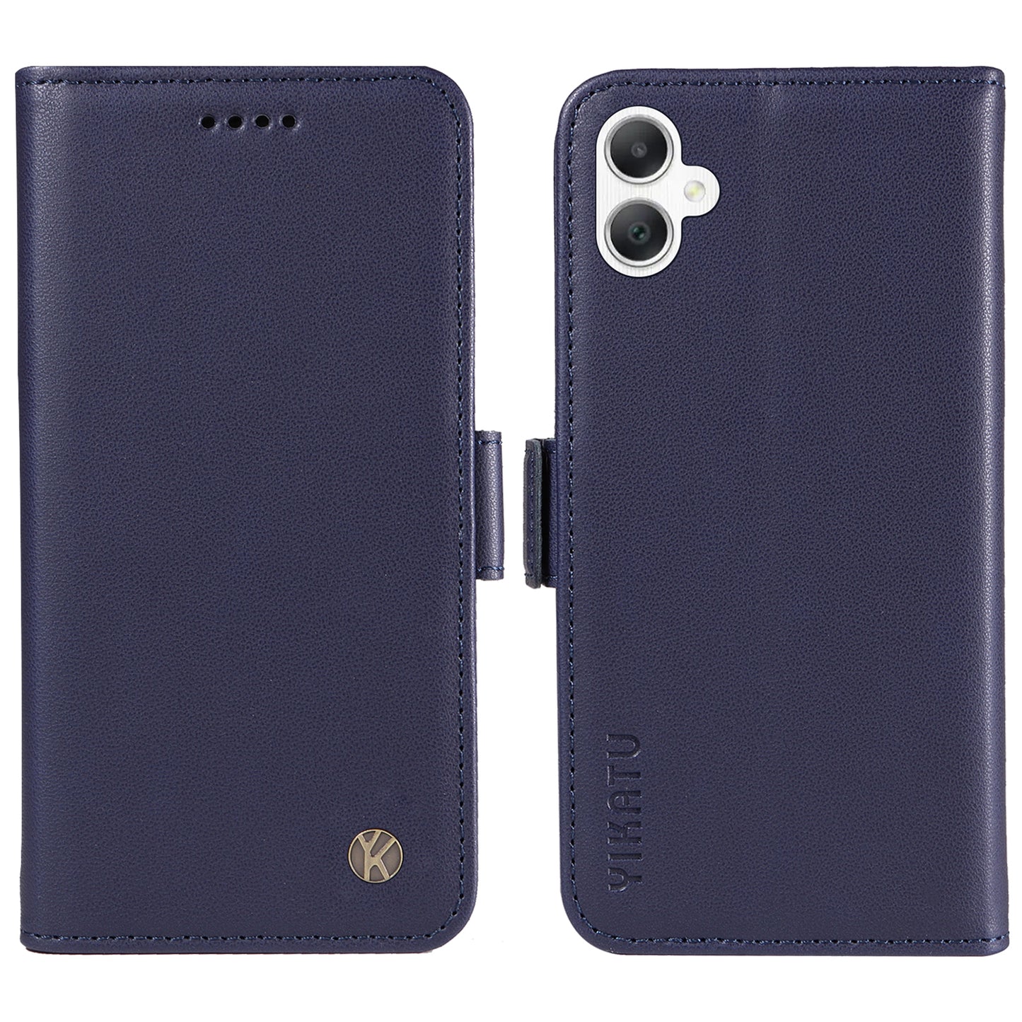 YIKATU YK-003 For Samsung Galaxy A06 Case Wallet Stand Leather Phone Cover Side Buckle - Sapphire