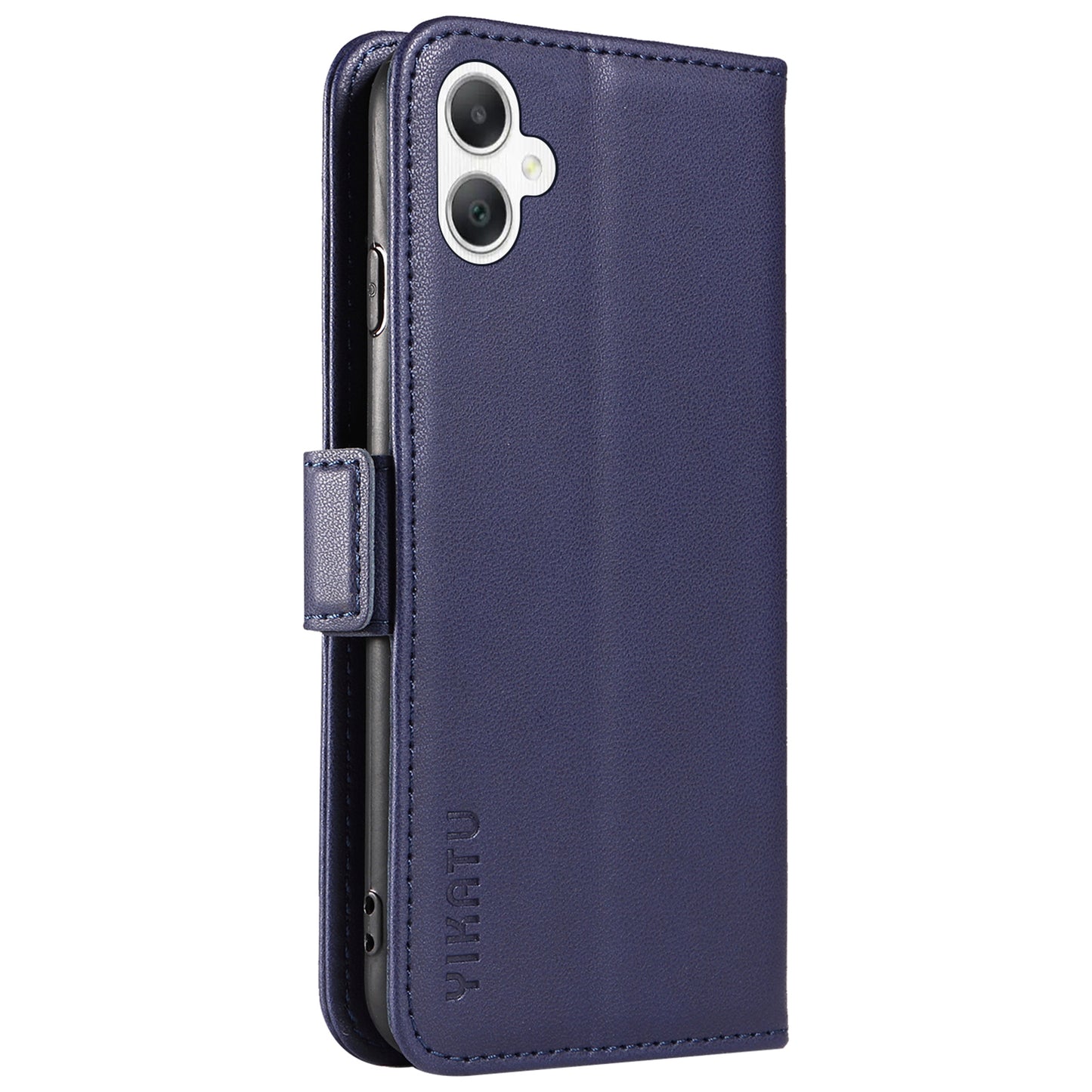 YIKATU YK-003 For Samsung Galaxy A06 Case Wallet Stand Leather Phone Cover Side Buckle - Sapphire