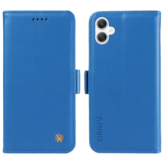YIKATU YK-003 For Samsung Galaxy A06 Case Wallet Stand Leather Phone Cover Side Buckle - Sky Blue
