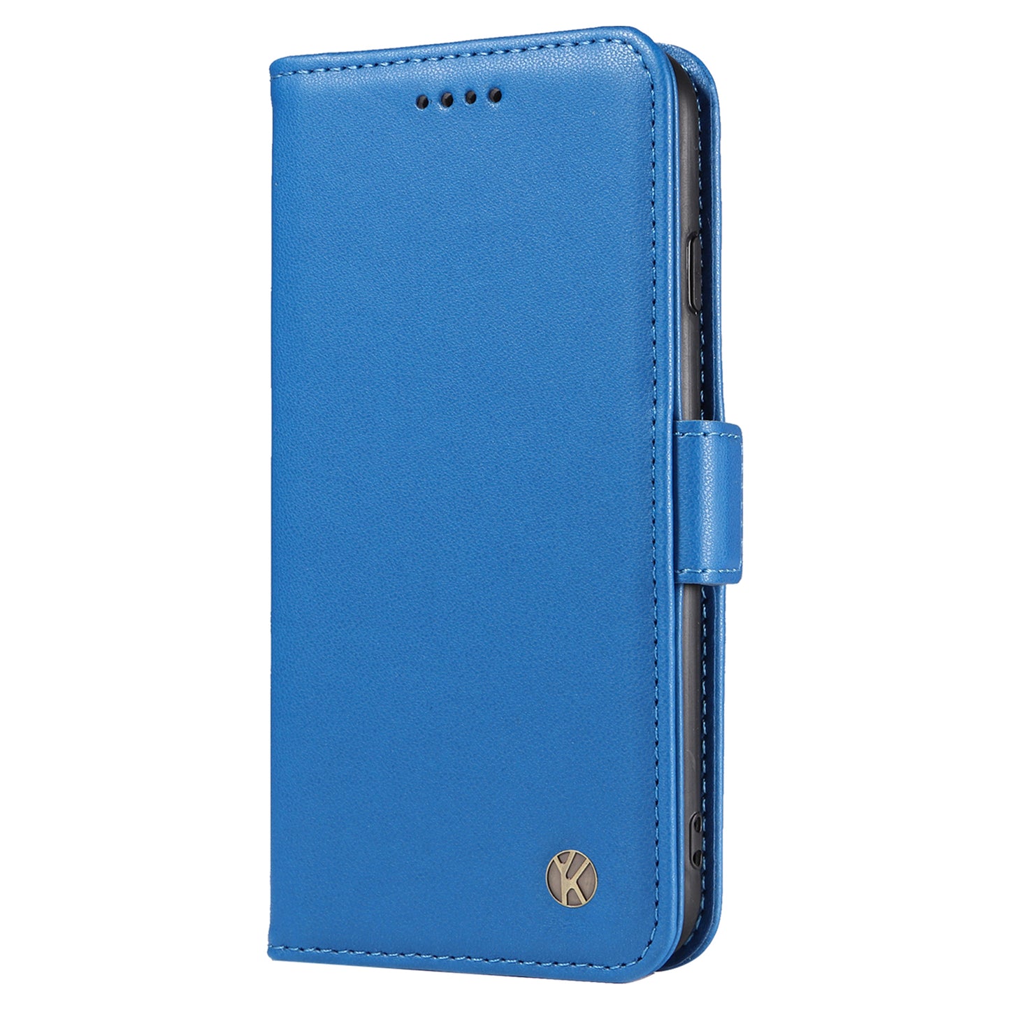 YIKATU YK-003 For Samsung Galaxy A06 Case Wallet Stand Leather Phone Cover Side Buckle - Sky Blue